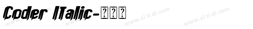 Coder Italic字体转换